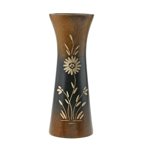 AeraVida Nature Dreams Edged Swirl Mango Tree Wood Flower Vase AeraVida Nature Dreams Edged Swirl Mango Tree Wood Flower Vase